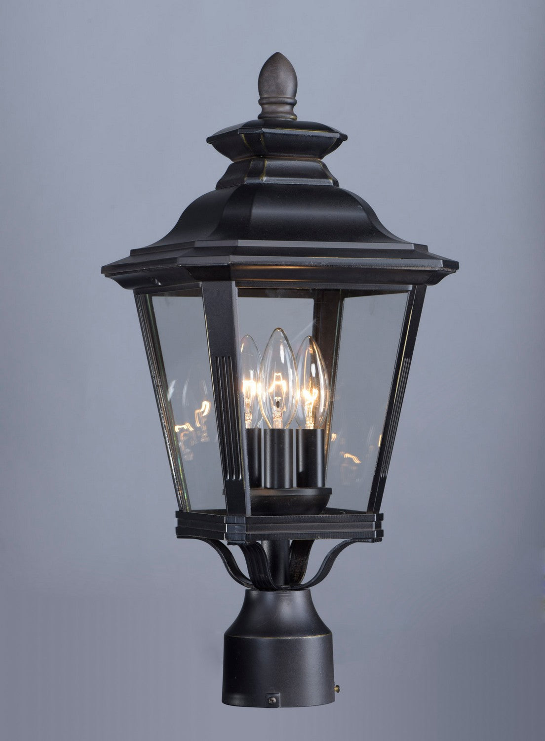 Maxim - 1130CLBZ - Three Light Outdoor Pole/Post Lantern - Knoxville - Bronze