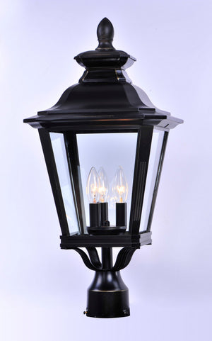 Maxim - 1131CLBZ - Three Light Outdoor Pole/Post Lantern - Knoxville - Bronze