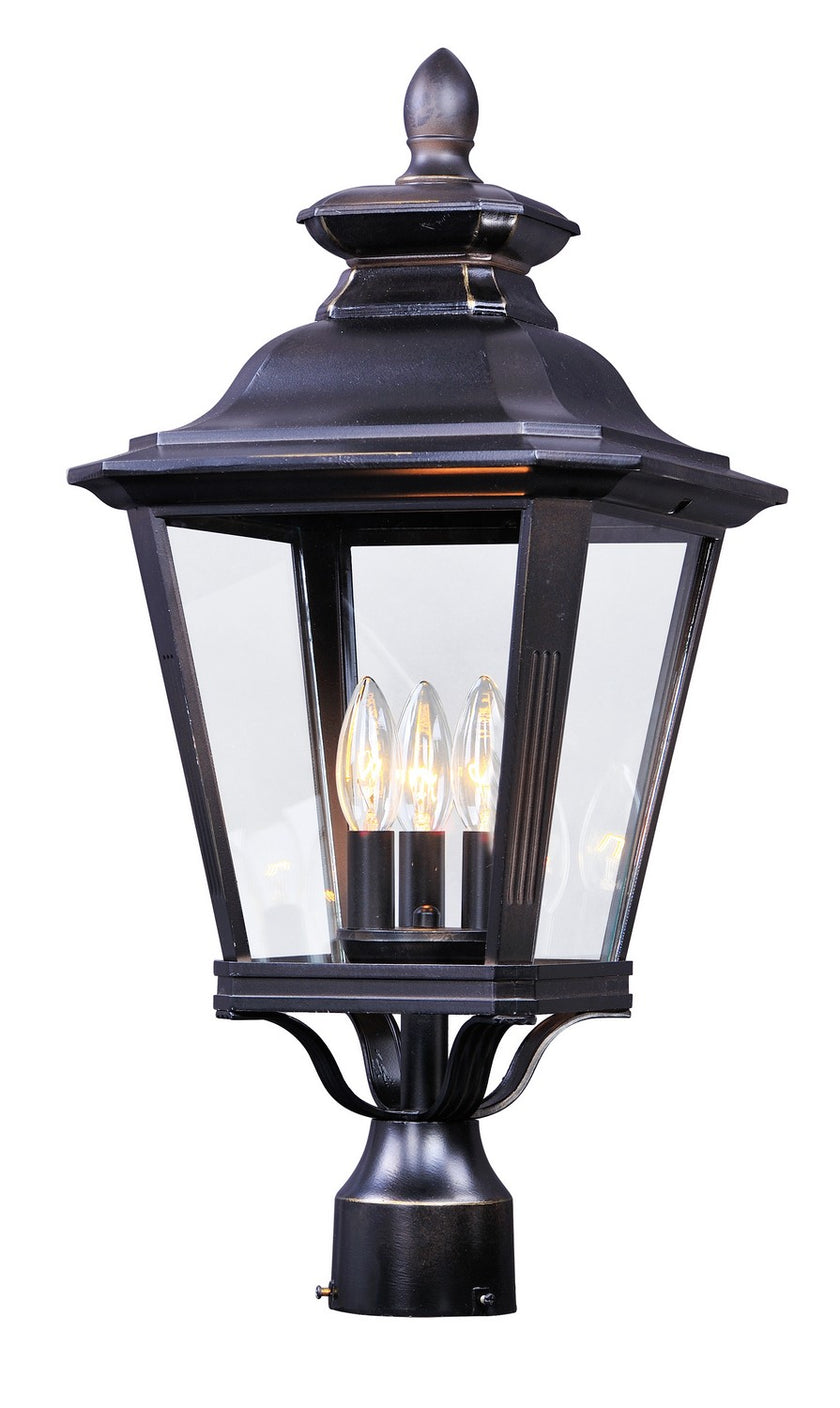 Maxim - 1131CLBZ - Three Light Outdoor Pole/Post Lantern - Knoxville - Bronze