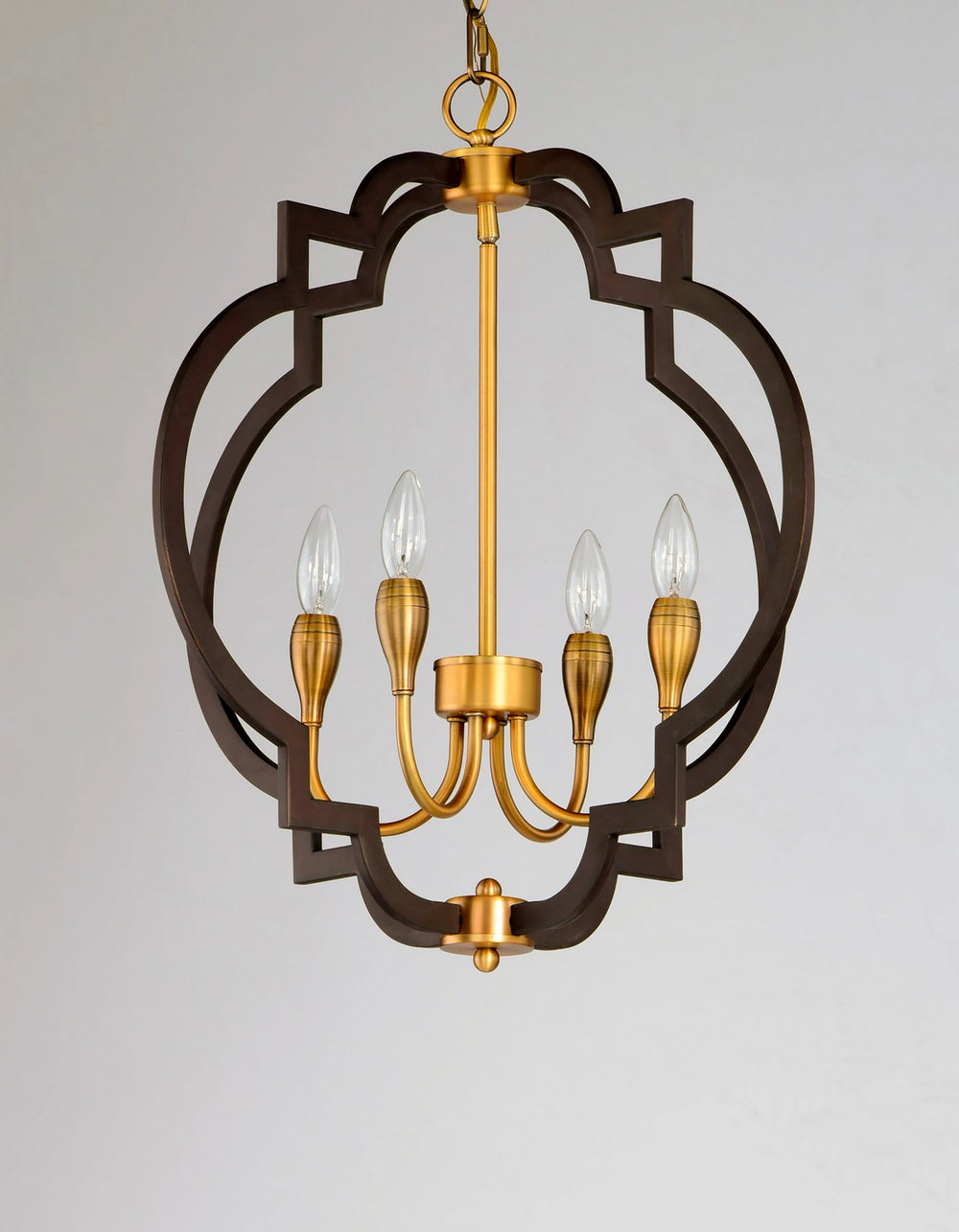 Maxim - 20293OIAB - Four Light Chandelier - Crest - Oil Rubbed Bronze / Antique Brass