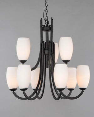 Maxim - 21657SWTXB - Nine Light Chandelier - Taylor - Textured Black