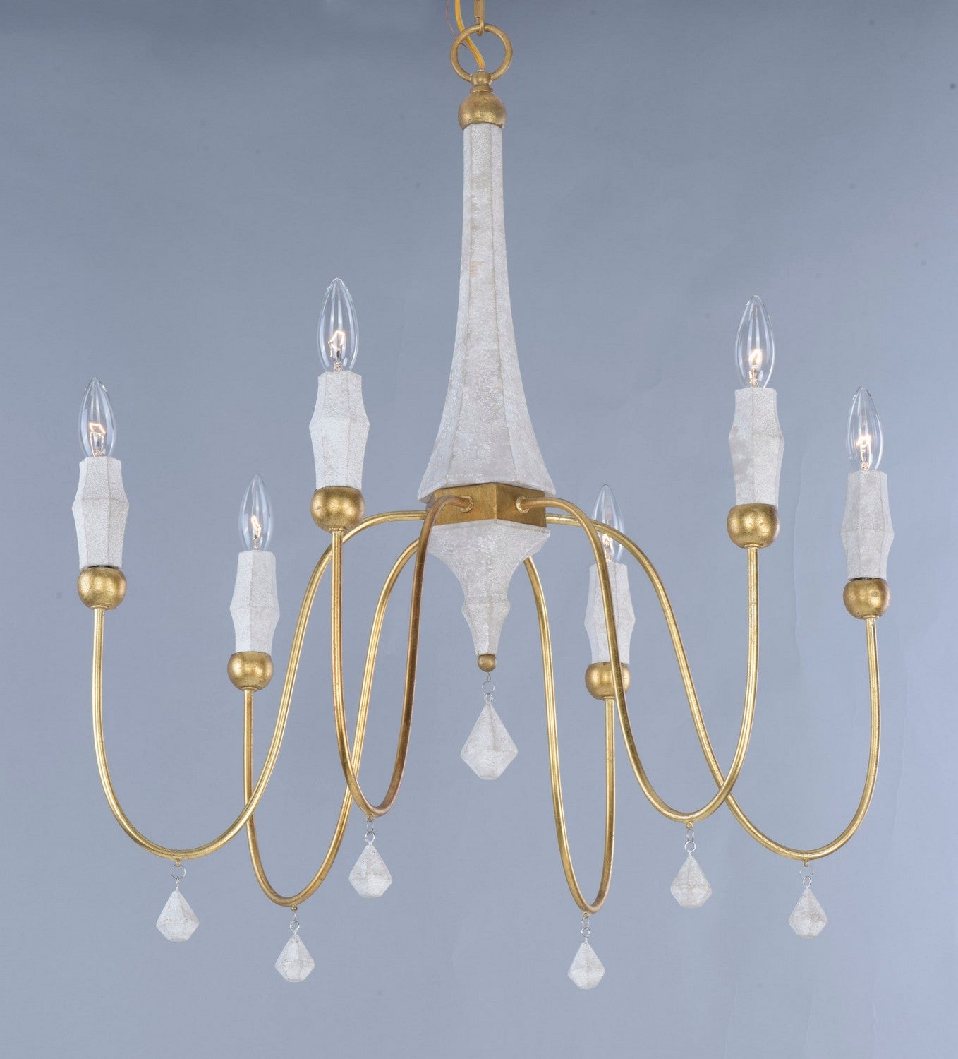 Maxim - 22436CSTGL - Six Light Chandelier - Claymore - Claystone / Gold Leaf