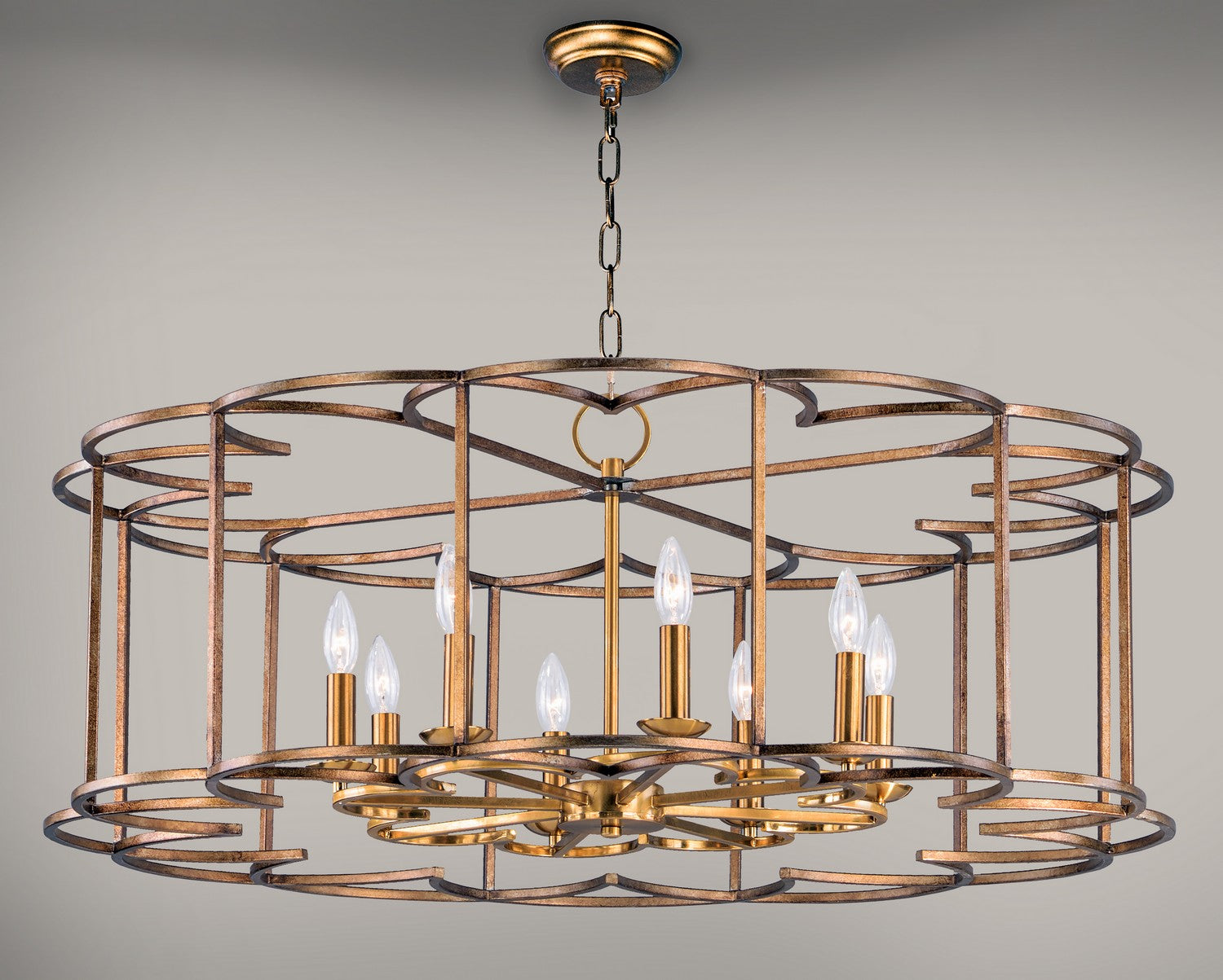 Maxim - 24734BZF - Eight Light Chandelier - Helix - Bronze Fusion