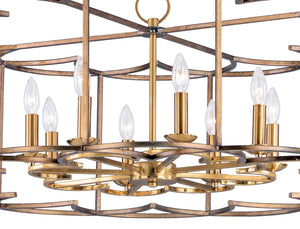 Maxim - 24734BZF - Eight Light Chandelier - Helix - Bronze Fusion