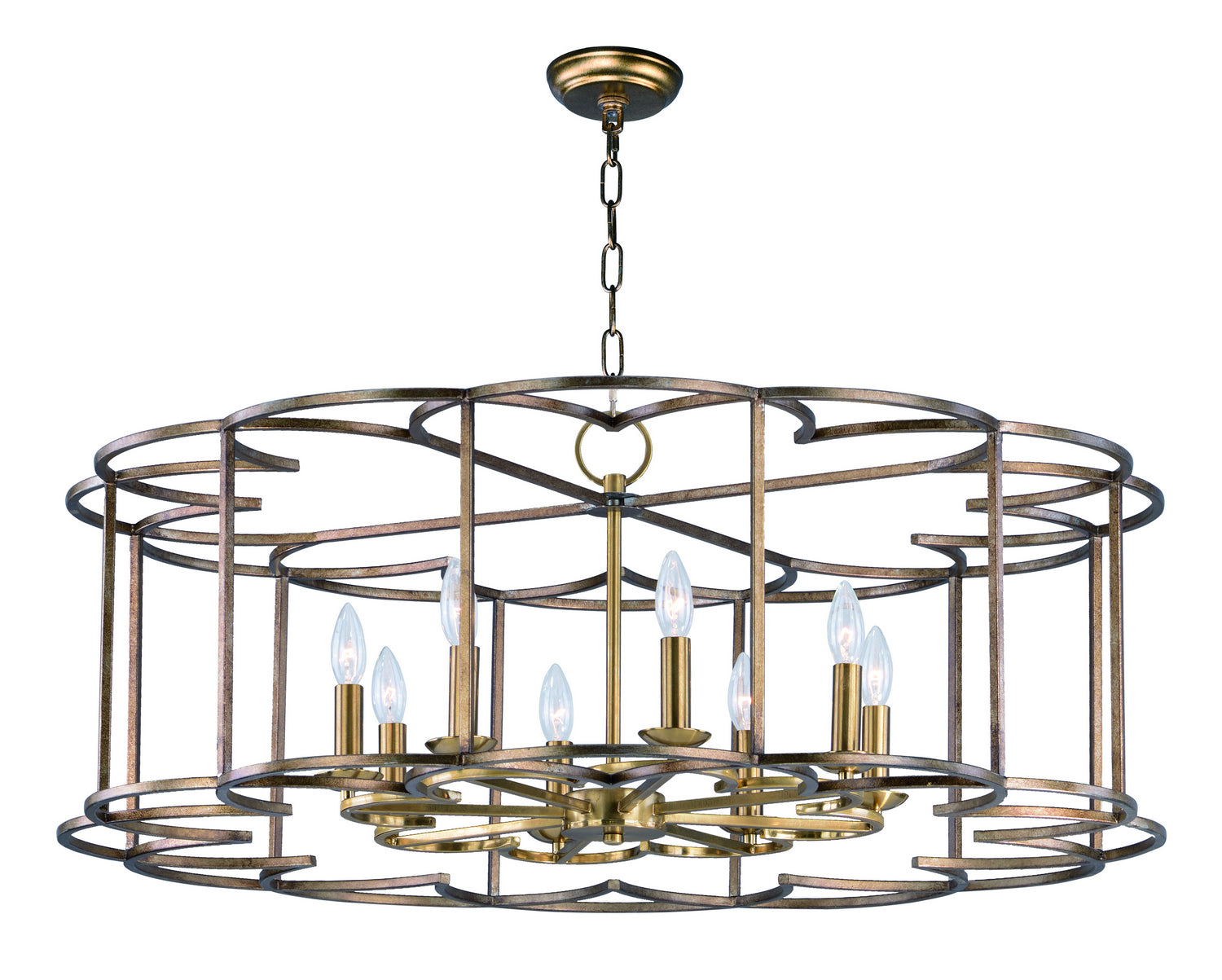 Maxim - 24734BZF - Eight Light Chandelier - Helix - Bronze Fusion