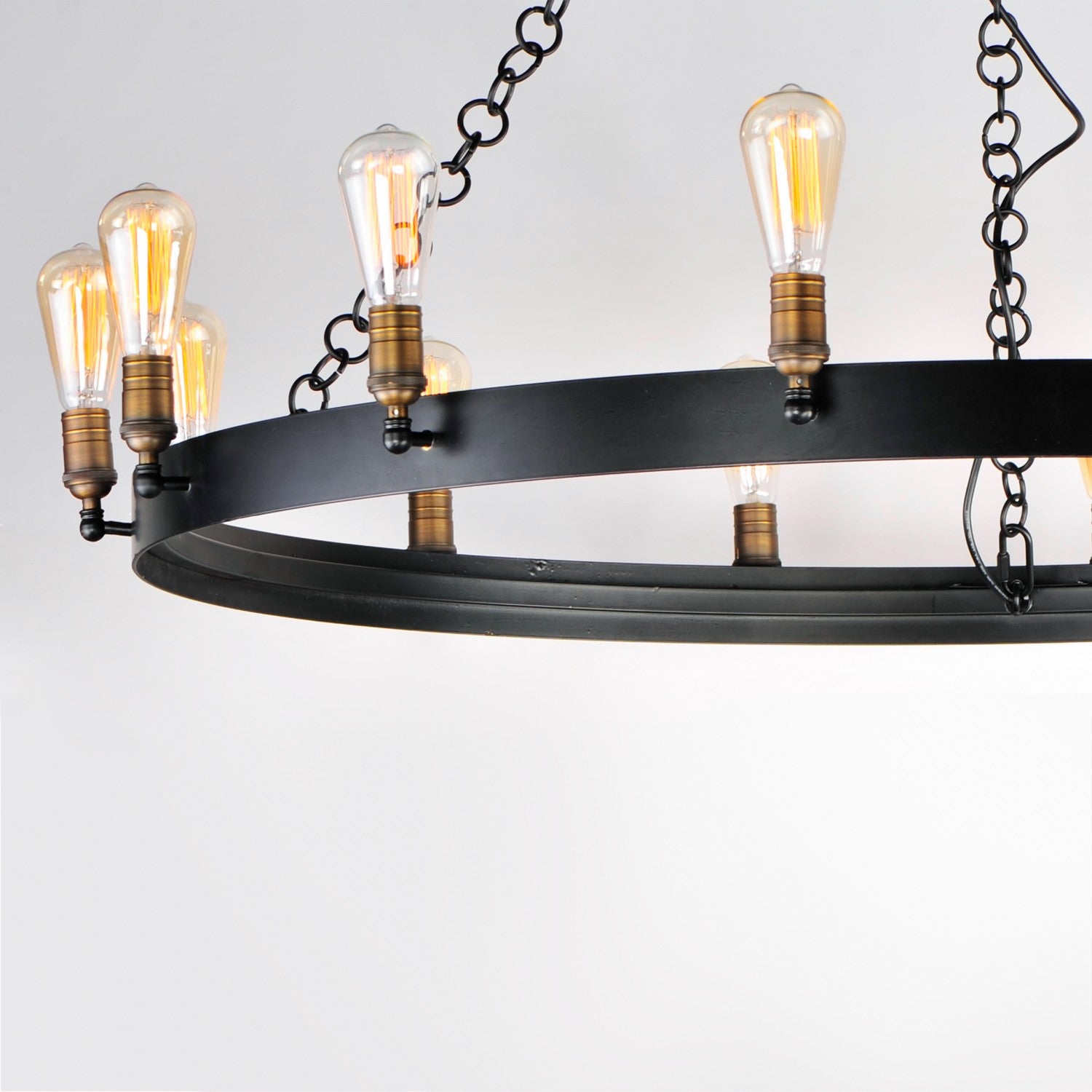 Maxim - 26276BKNAB - 14 Light Chandelier - Noble - Black / Natural Aged Brass