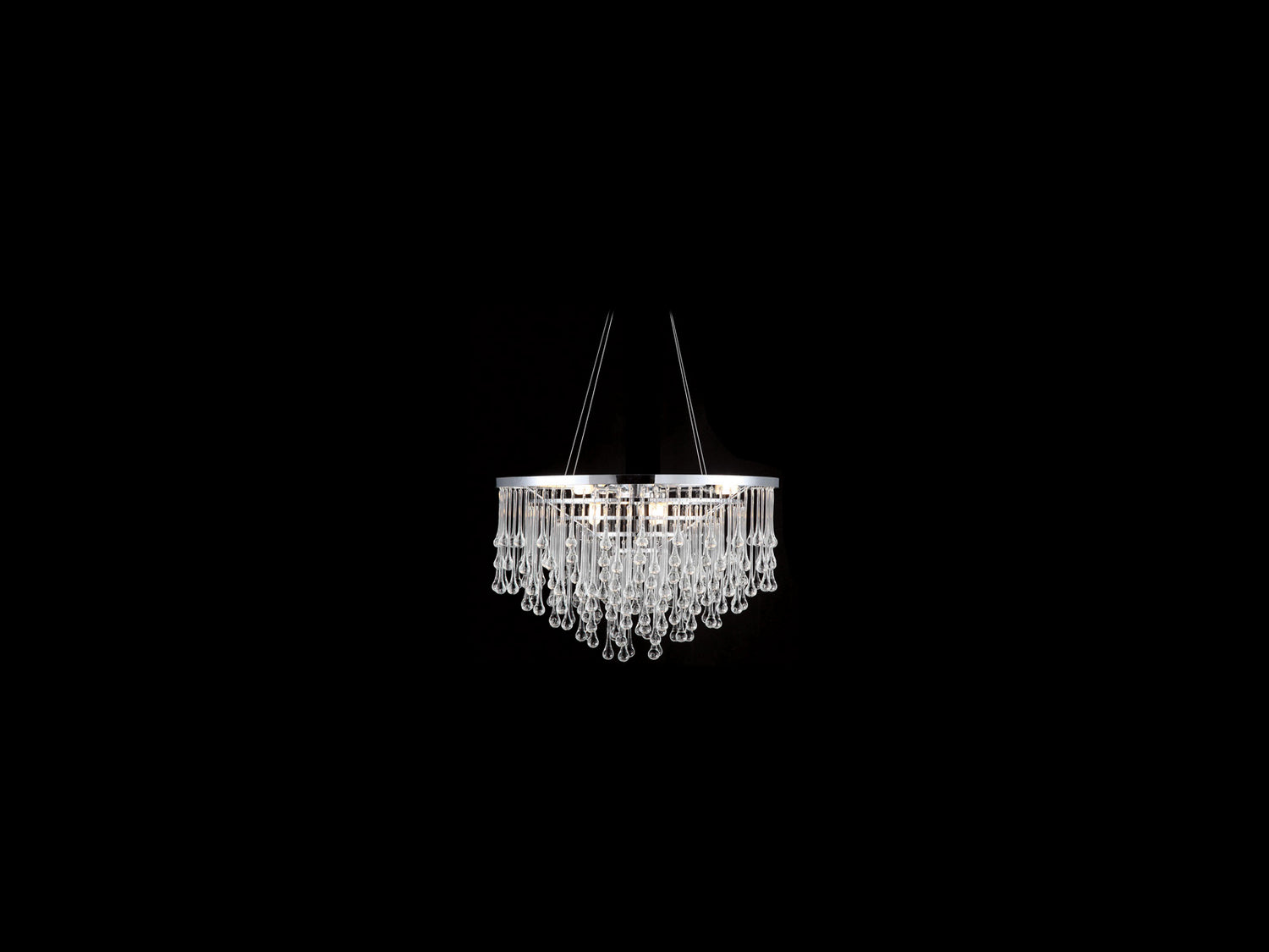 Avenue Lighting - HF1808-PN - Six Light Chandelier - Hollywood Blvd. - Polish Nickel / Clear Glass Tear Drops