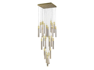 Avenue Lighting - HF1904-25-GL-BB - 25 Light Flush Mount Pendant - The Original Glacier Avenue - Brushed Brass