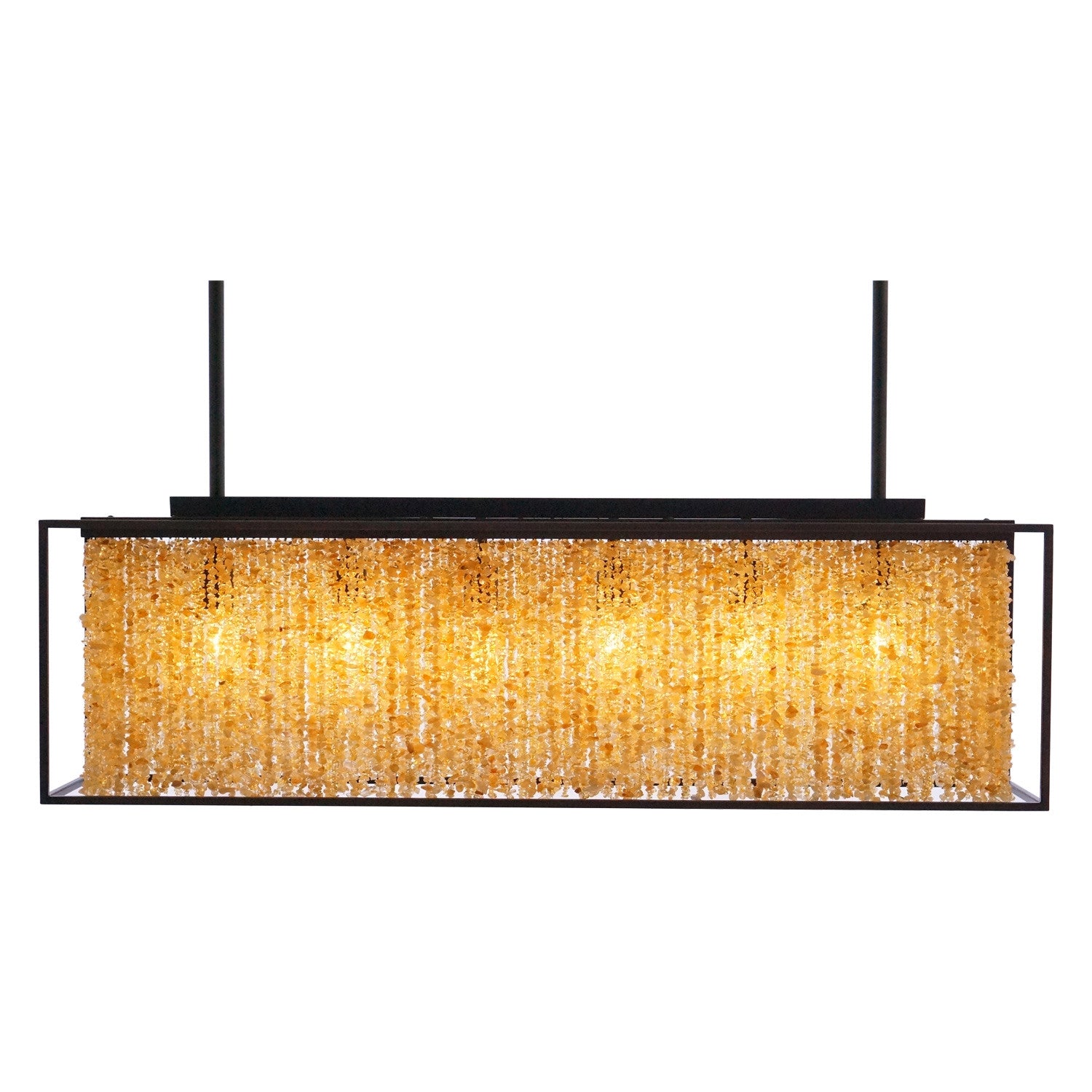 Avenue Lighting - HF9000-DBZ - Six Light Chandelier - Soho - Dark Bronze Finish With Natural Citrine Nuggets