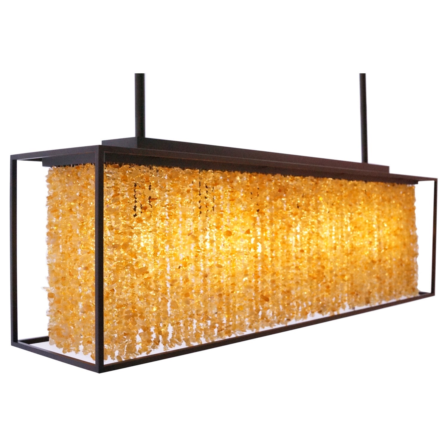 Avenue Lighting - HF9000-DBZ - Six Light Chandelier - Soho - Dark Bronze Finish With Natural Citrine Nuggets