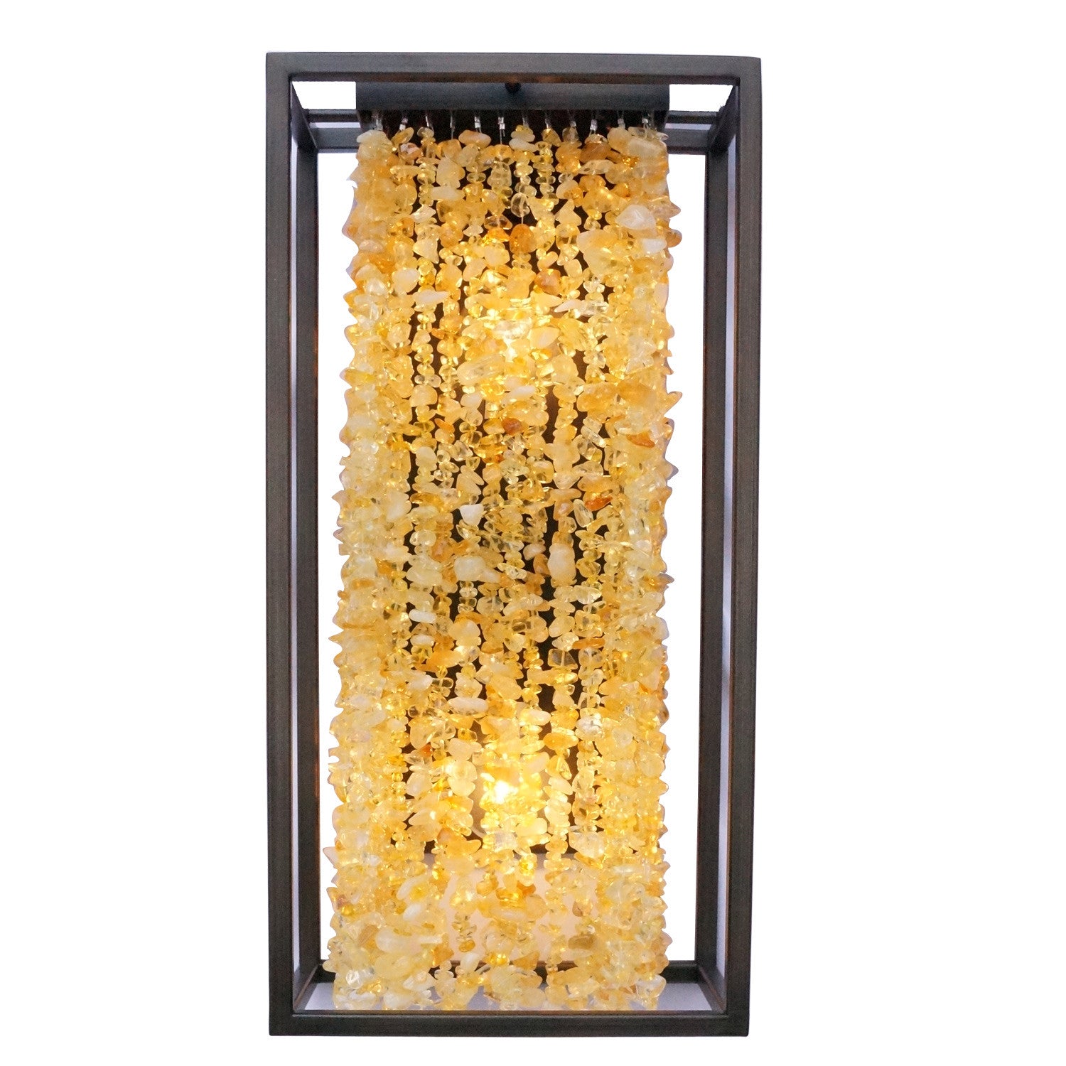 Avenue Lighting - HF9001-DBZ - One Light Wall Sconce - Soho - Dark Bronze Finish With Natural Citrine Nuggets