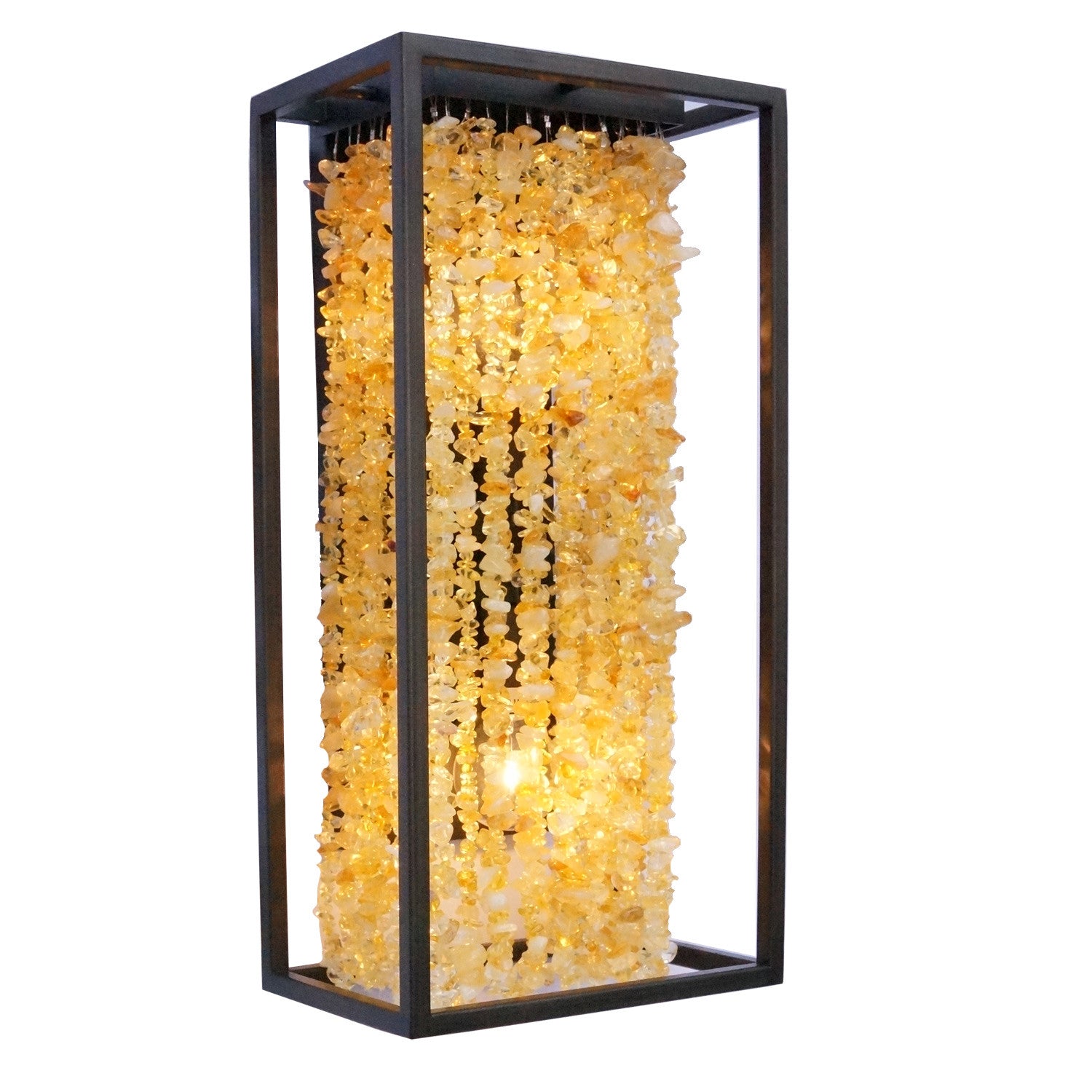 Avenue Lighting - HF9001-DBZ - One Light Wall Sconce - Soho - Dark Bronze Finish With Natural Citrine Nuggets