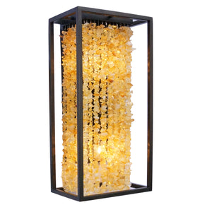 Avenue Lighting - HF9001-DBZ - One Light Wall Sconce - Soho - Dark Bronze Finish With Natural Citrine Nuggets