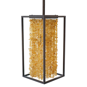 Avenue Lighting - HF9002-DBZ - Two Light Pendant - Soho - Dark Bronze Finish With Natural Citrine Nuggets