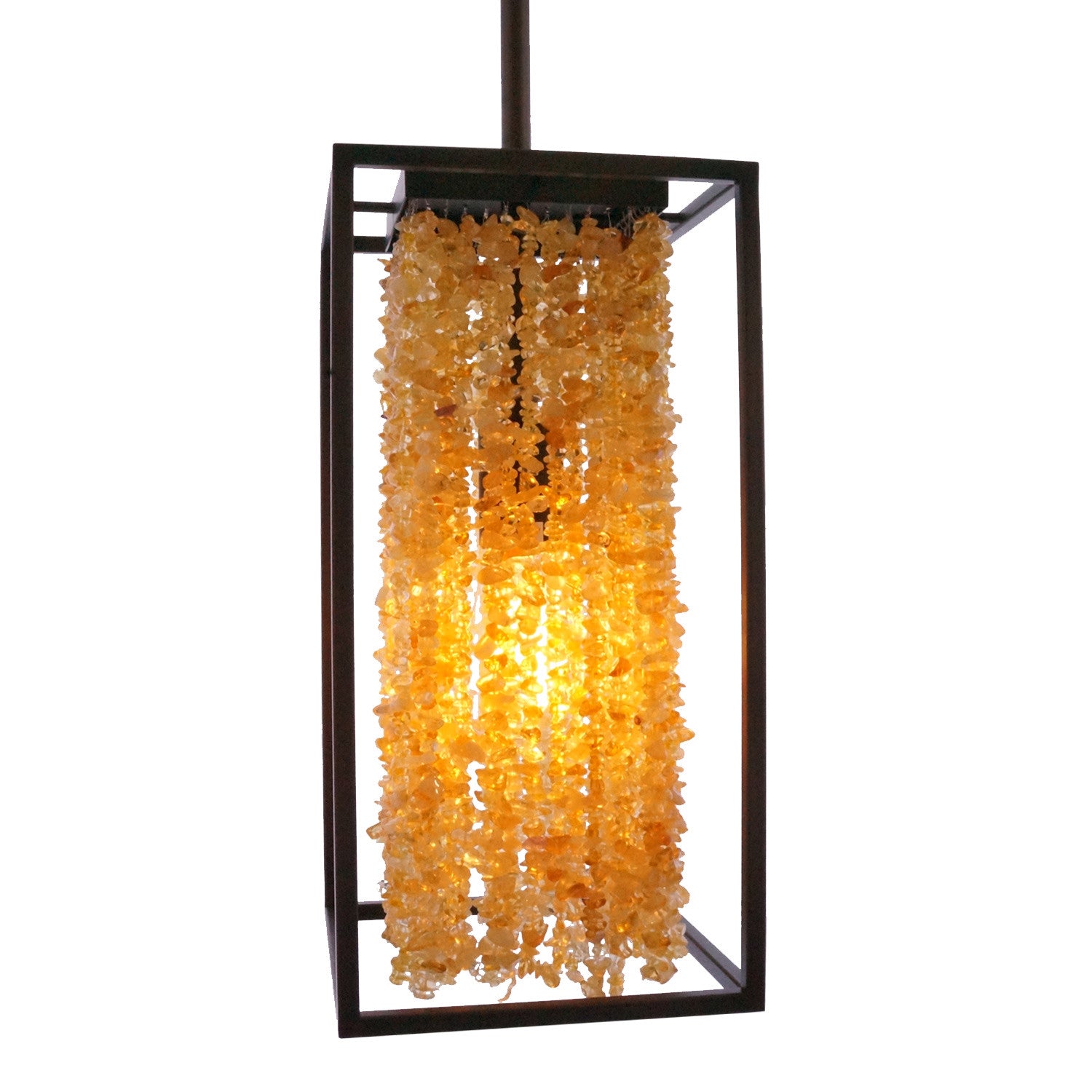 Avenue Lighting - HF9002-DBZ - Two Light Pendant - Soho - Dark Bronze Finish With Natural Citrine Nuggets