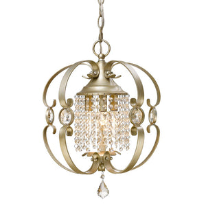 Golden - 1323-SF WG - Three Light Semi-Flush Mount - Ella - White Gold