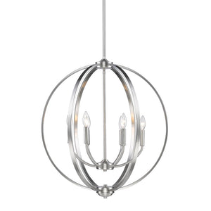 Golden - 3167-6 PW - Six Light Chandelier - Colson PW - Pewter