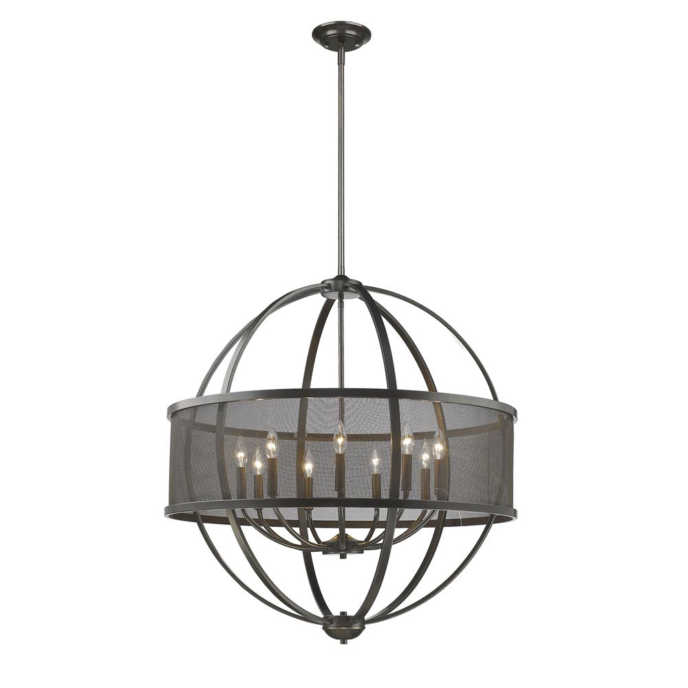 Golden - 3167-9 EB-EB - Nine Light Chandelier - Colson EB - Etruscan Bronze