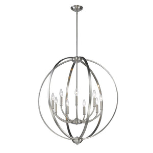 Golden - 3167-9 PW - Nine Light Chandelier - Colson PW - Pewter