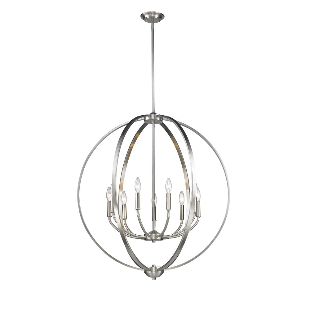 Golden - 3167-9 PW - Nine Light Chandelier - Colson PW - Pewter