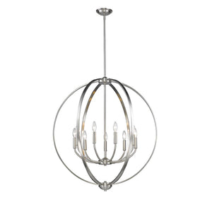 Golden - 3167-9 PW - Nine Light Chandelier - Colson PW - Pewter