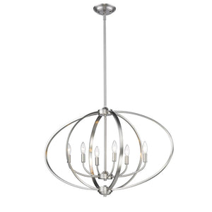 Golden - 3167-LP PW - Six Light Linear Pendant - Colson PW - Pewter