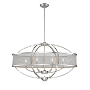 Golden - 3167-LP PW-PW - Six Light Linear Pendant - Colson PW - Pewter