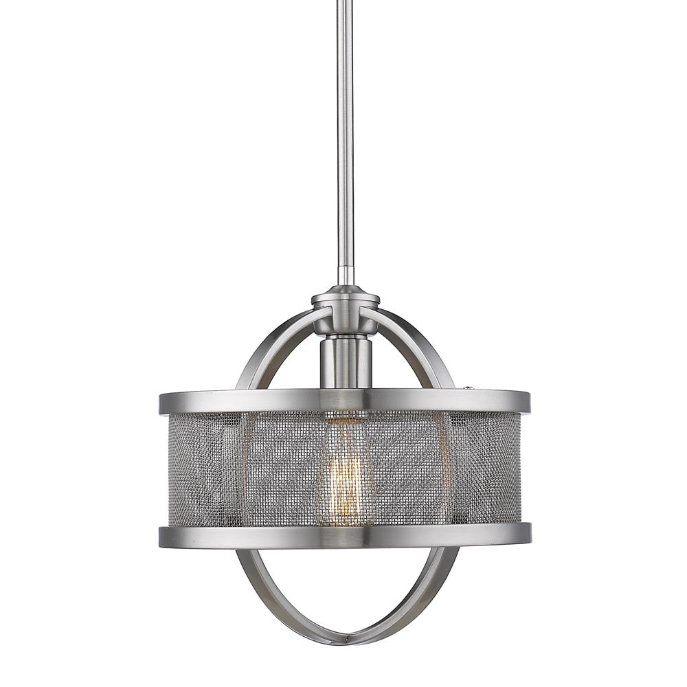 Golden - 3167-M1L PW-PW - One Light Mini Pendant - Colson PW - Pewter