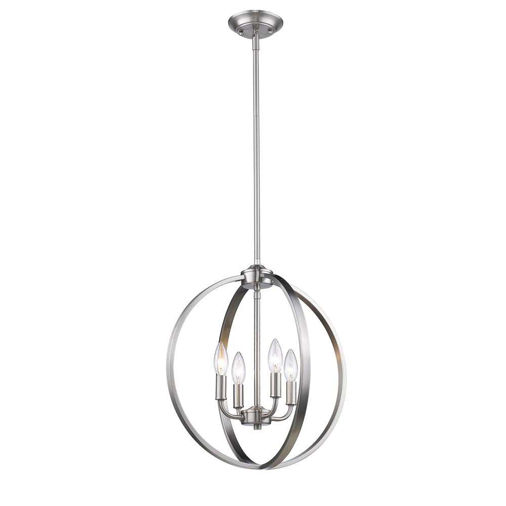 Golden - 3167-4P PW - Four Light Chandelier - Colson PW - Pewter