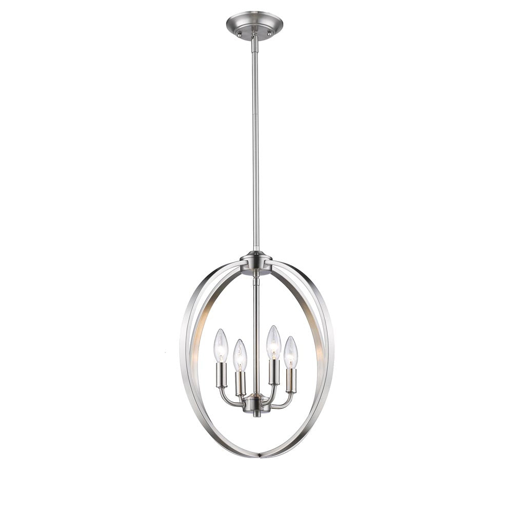 Golden - 3167-4P PW - Four Light Chandelier - Colson PW - Pewter