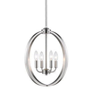 Golden - 3167-4P PW - Four Light Chandelier - Colson PW - Pewter