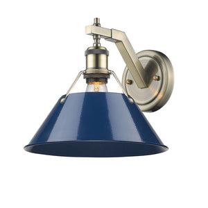 Golden - 3306-1W AB-NVY - One Light Wall Sconce - Orwell AB - Aged Brass