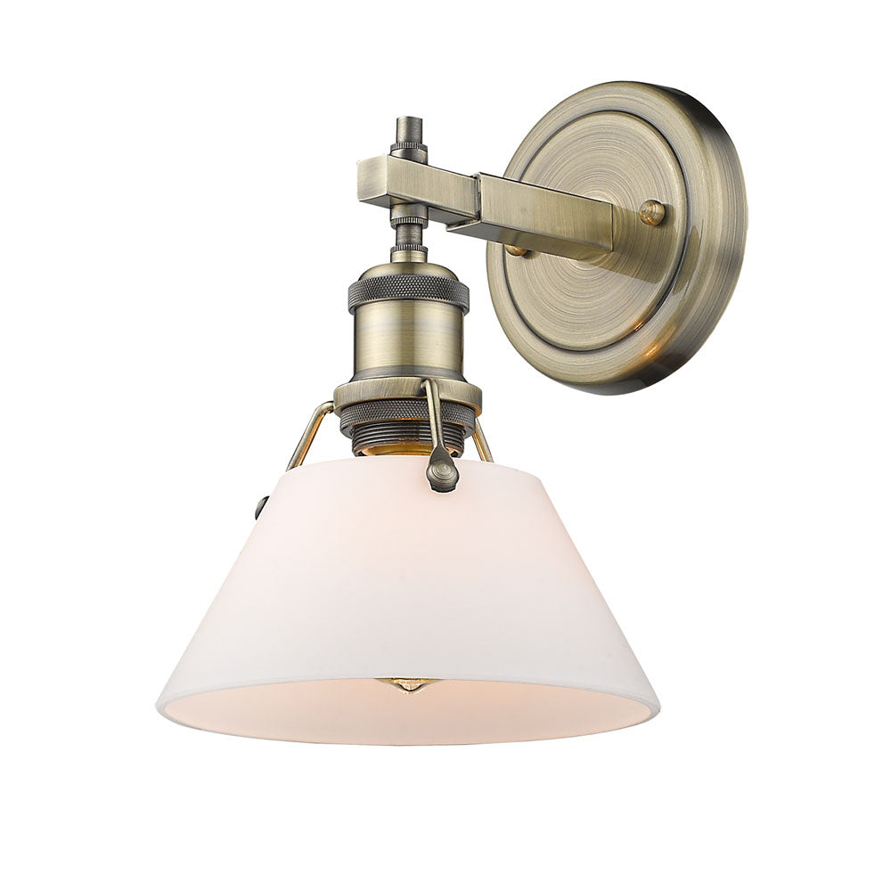 Golden - 3306-BA1 AB-OP - One Light Bath Vanity - Orwell AB - Aged Brass