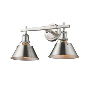 Golden - 3306-BA2 PW-PW - Two Light Bath Vanity - Orwell PW - Pewter