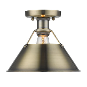 Golden - 3306-FM AB-AB - One Light Flush Mount - Orwell AB - Aged Brass