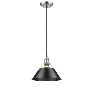 Golden - 3306-M PW-BLK - One Light Pendant - Orwell PW - Pewter