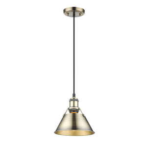 Golden - 3306-S AB-AB - One Light Mini Pendant - Orwell AB - Aged Brass