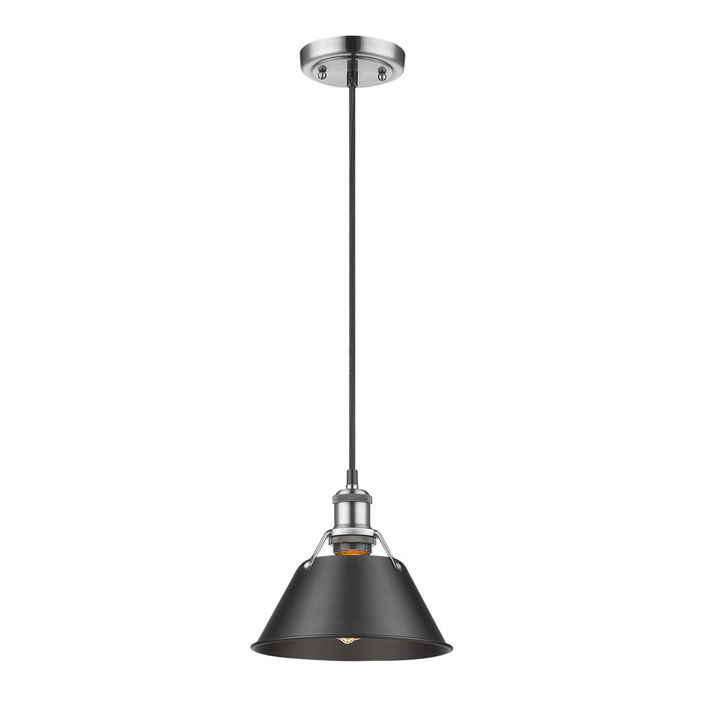 Golden - 3306-S PW-BLK - One Light Pendant - Orwell PW - Pewter