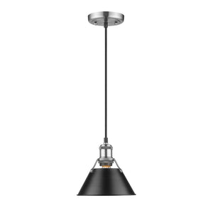 Golden - 3306-S PW-BLK - One Light Mini Pendant - Orwell PW - Pewter