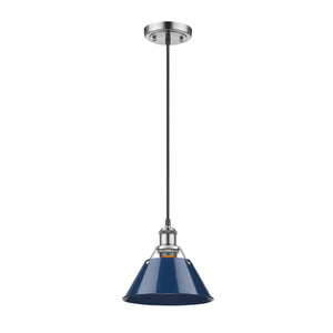 Golden - 3306-S PW-NVY - One Light Mini Pendant - Orwell PW - Pewter