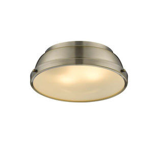 Golden - 3602-14 AB-AB - Two Light Flush Mount - Duncan AB - Aged Brass