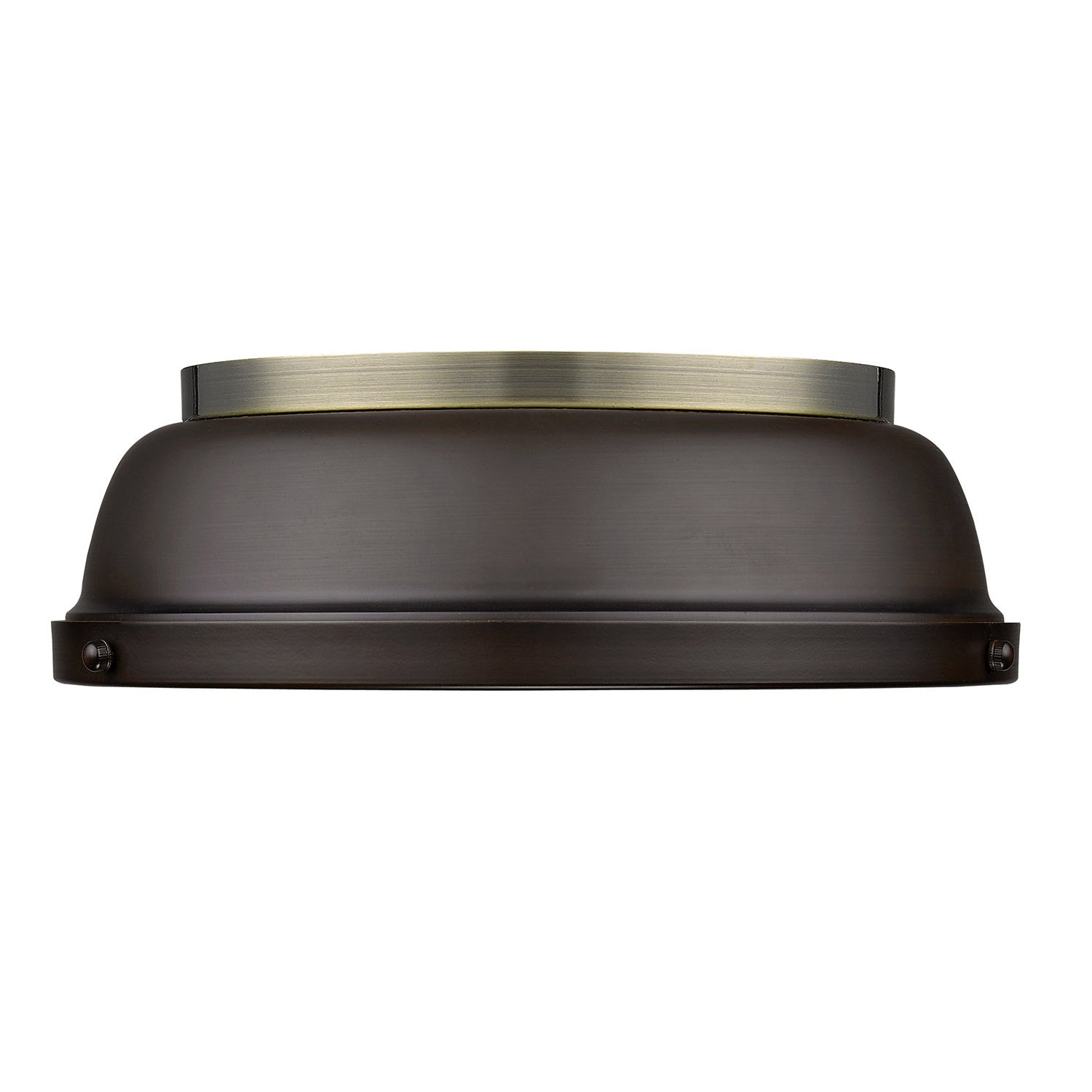 Golden - 3602-14 AB-RBZ - Two Light Flush Mount - Duncan AB - Aged Brass