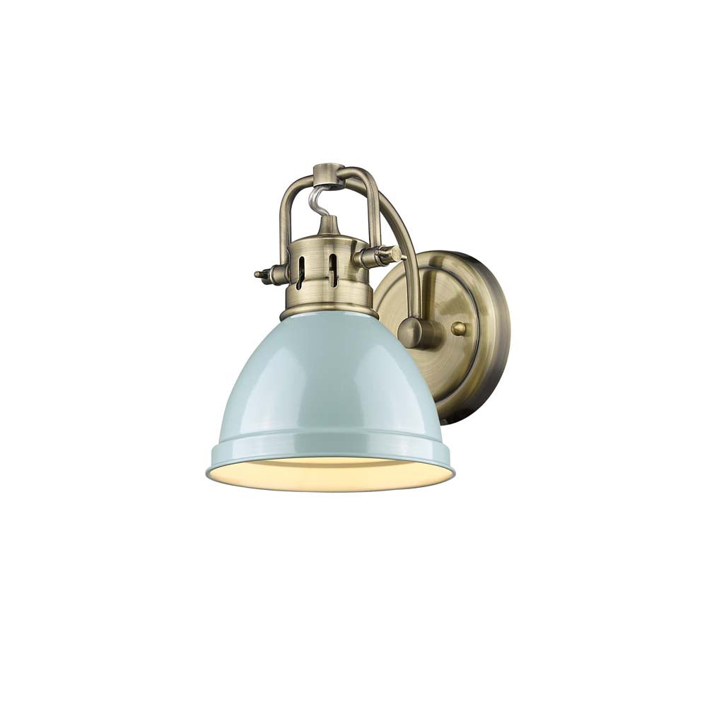 Golden - 3602-BA1 AB-SF - One Light Bath Vanity - Duncan AB - Aged Brass