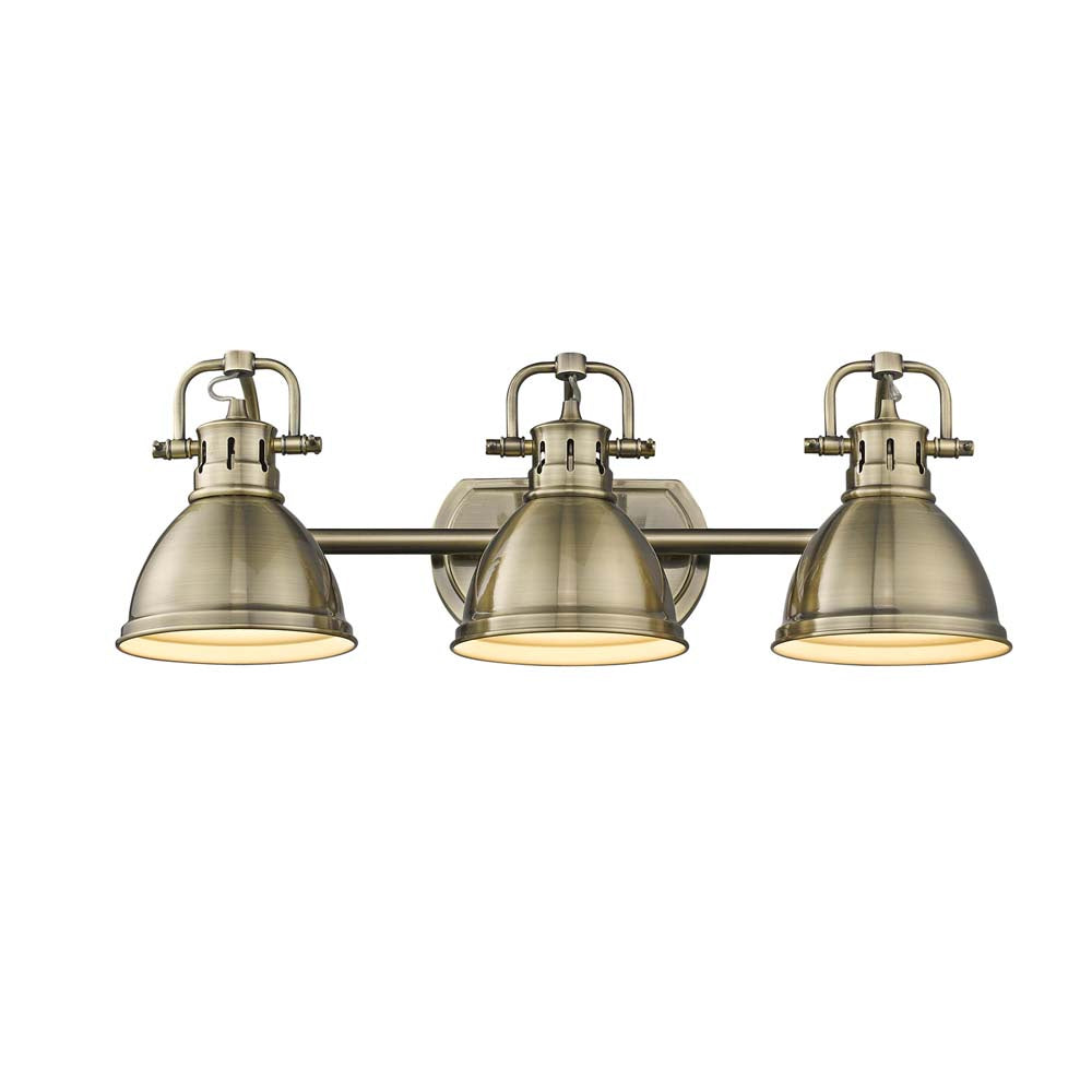 Golden - 3602-BA3 AB-AB - Three Light Bath Vanity - Duncan AB - Aged Brass