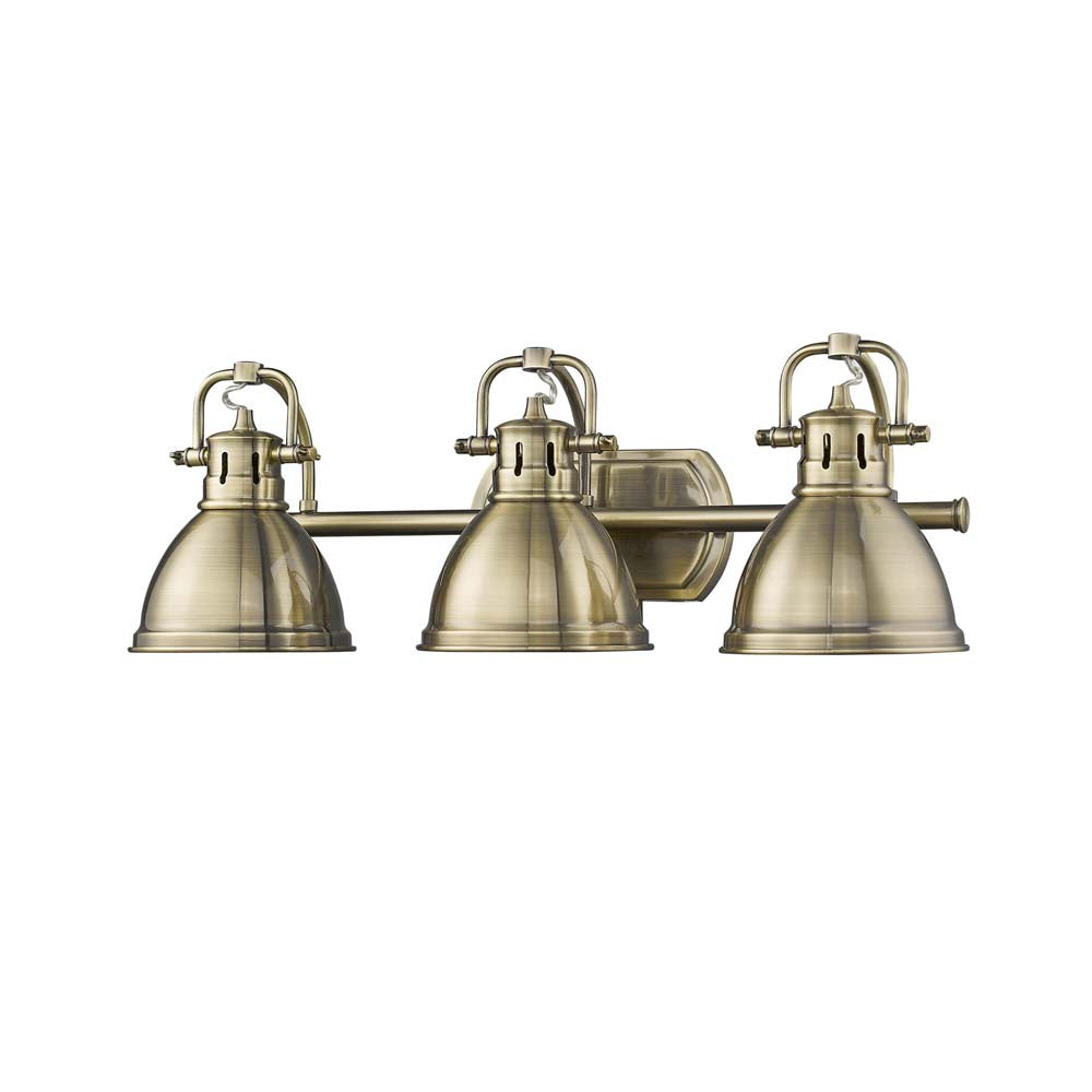 Golden - 3602-BA3 AB-AB - Three Light Bath Vanity - Duncan AB - Aged Brass