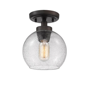 Golden - 4855-FM RBZ-SD - One Light Flush Mount - Galveston - Rubbed Bronze