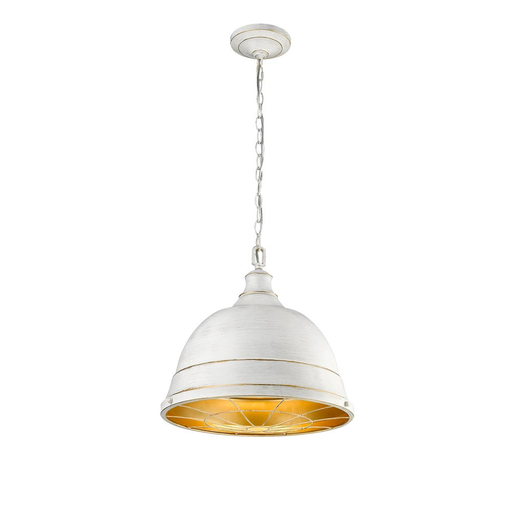 Golden - 7312-L FW - Two Light Pendant - Bartlett FW - French White