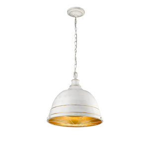 Golden - 7312-L FW - Two Light Pendant - Bartlett FW - French White