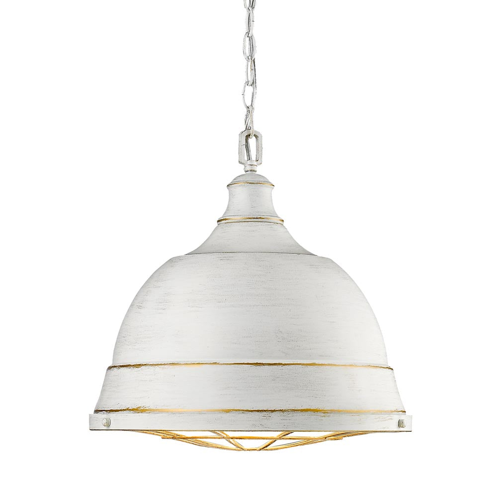 Golden - 7312-L FW - Two Light Pendant - Bartlett FW - French White