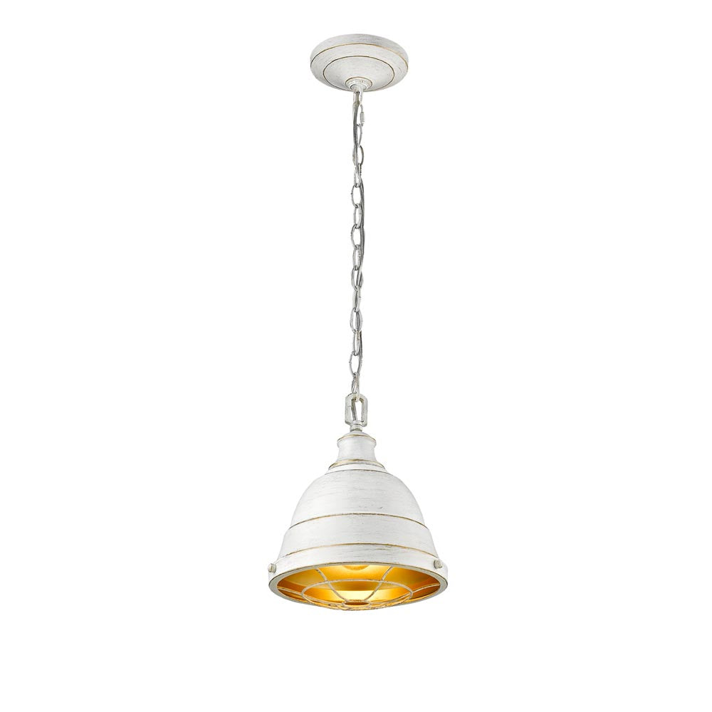 Golden - 7312-S FW - One Light Mini Pendant - Bartlett FW - French White